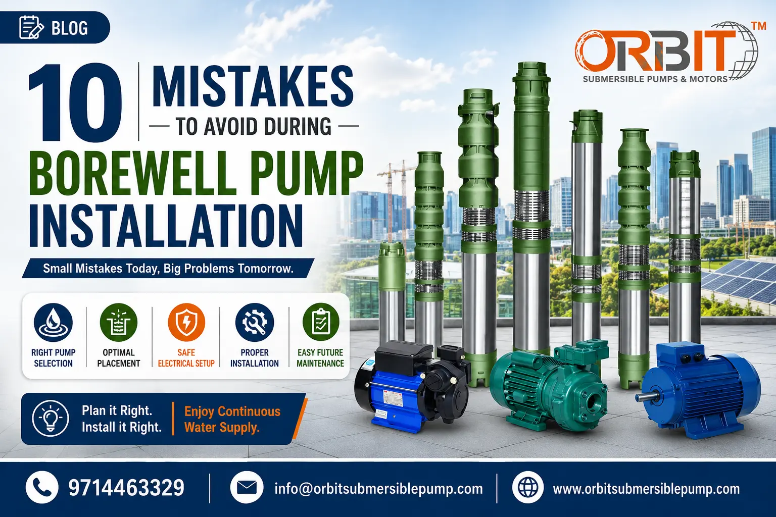 10 Mistakes to Avoid During Borewell Pump Installation