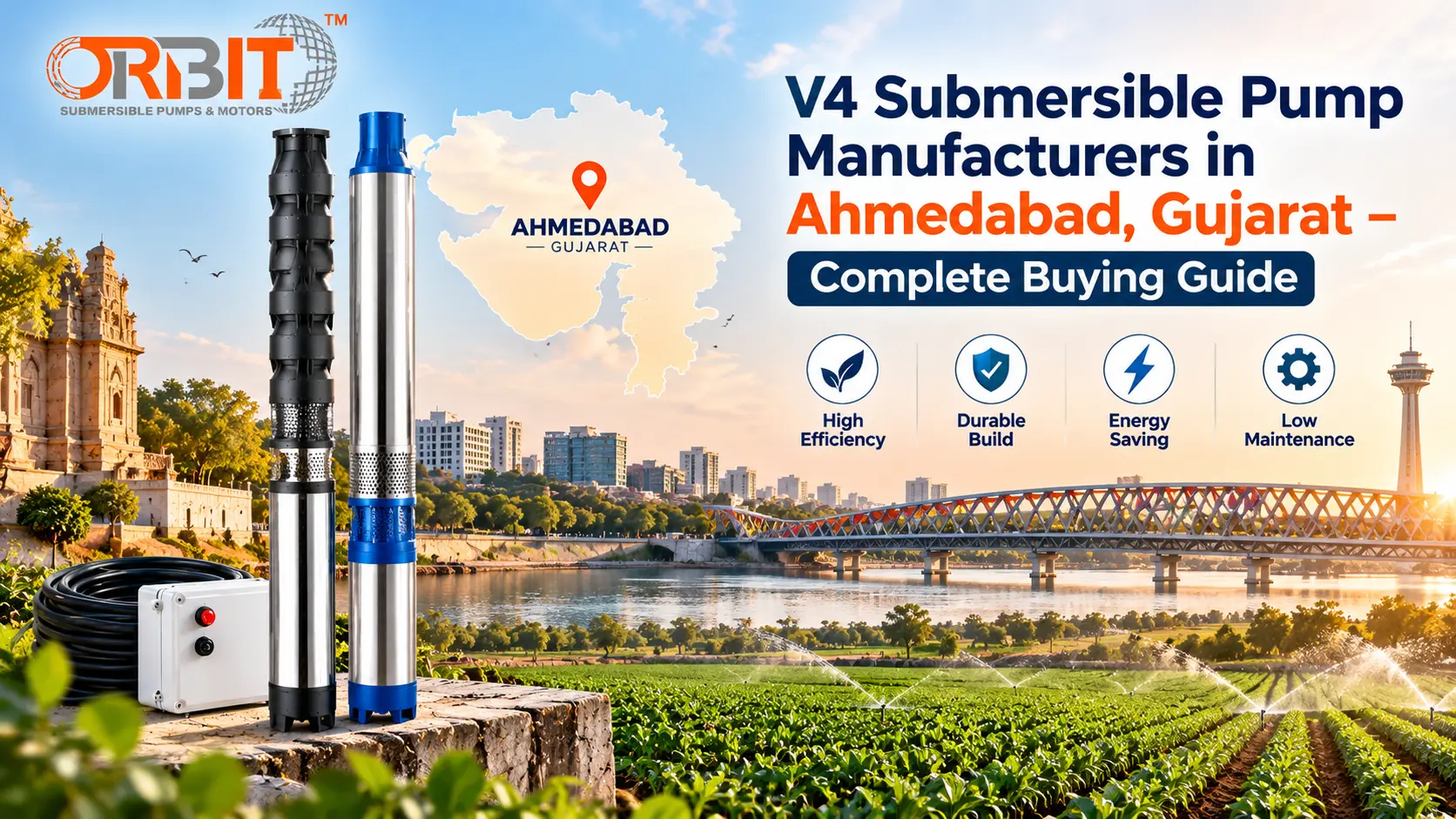 V4 Submersible Pump Manufacturers in Ahmedabad, Gujarat – Complete Buying Guide